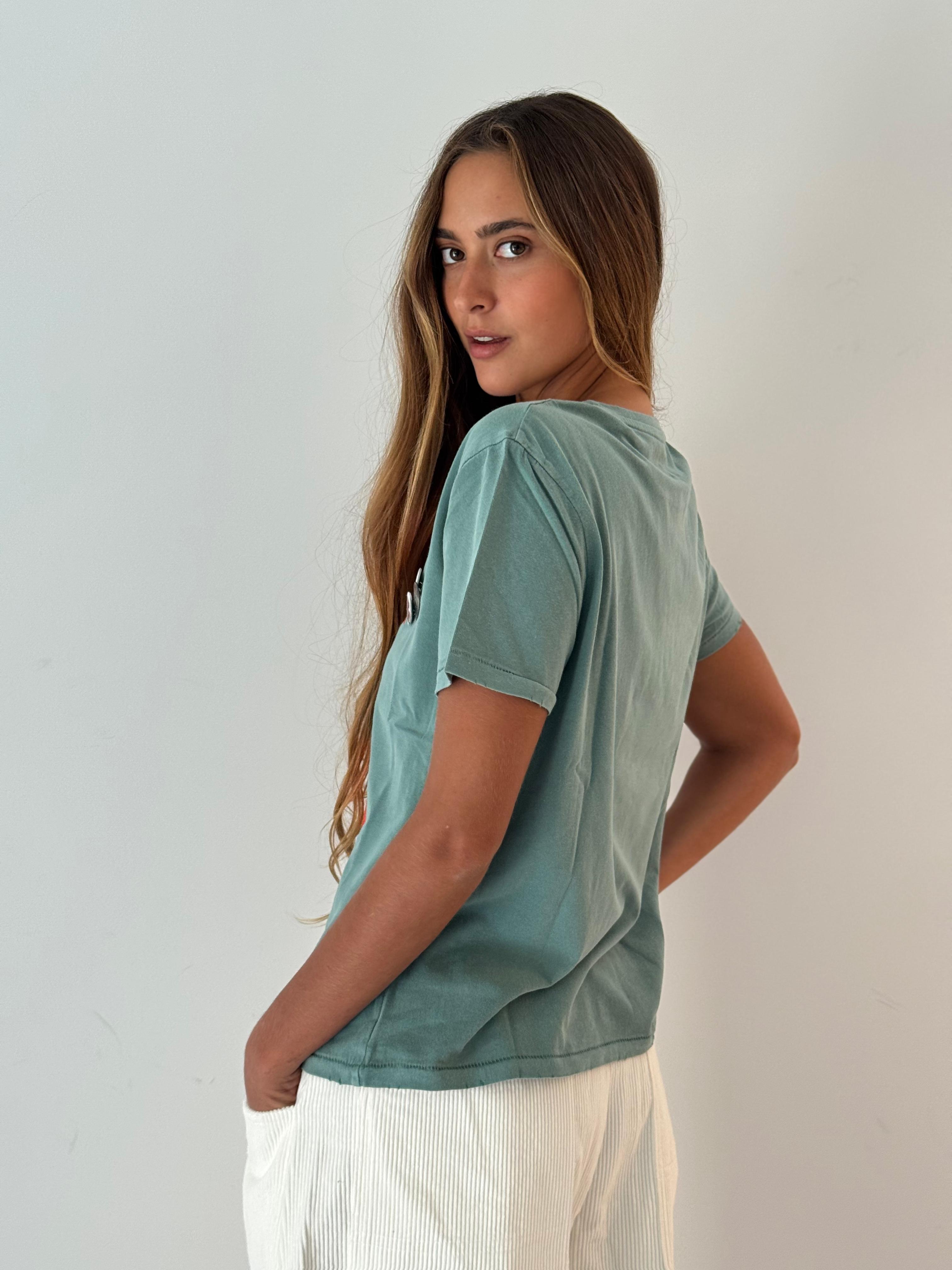 T shirt starlight letters LIGHT GREEN