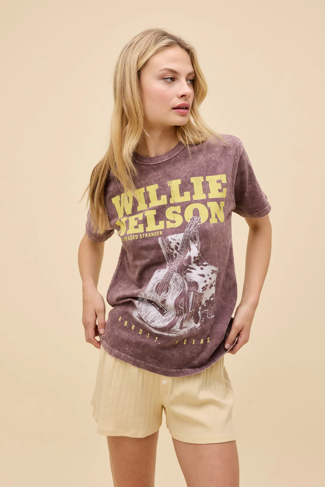 Willie nelson tee BROWN STONE
