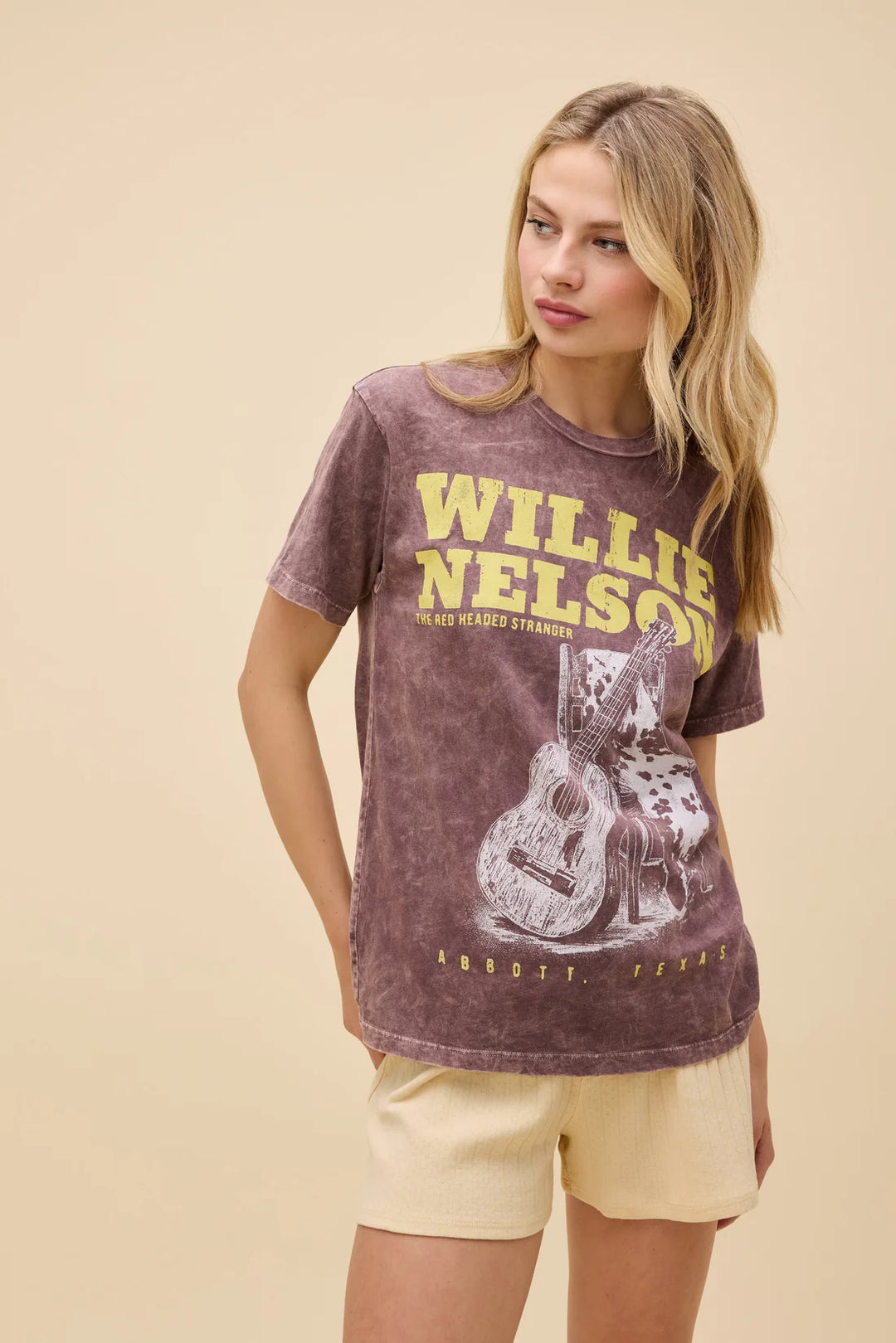 Willie nelson tee BROWN STONE