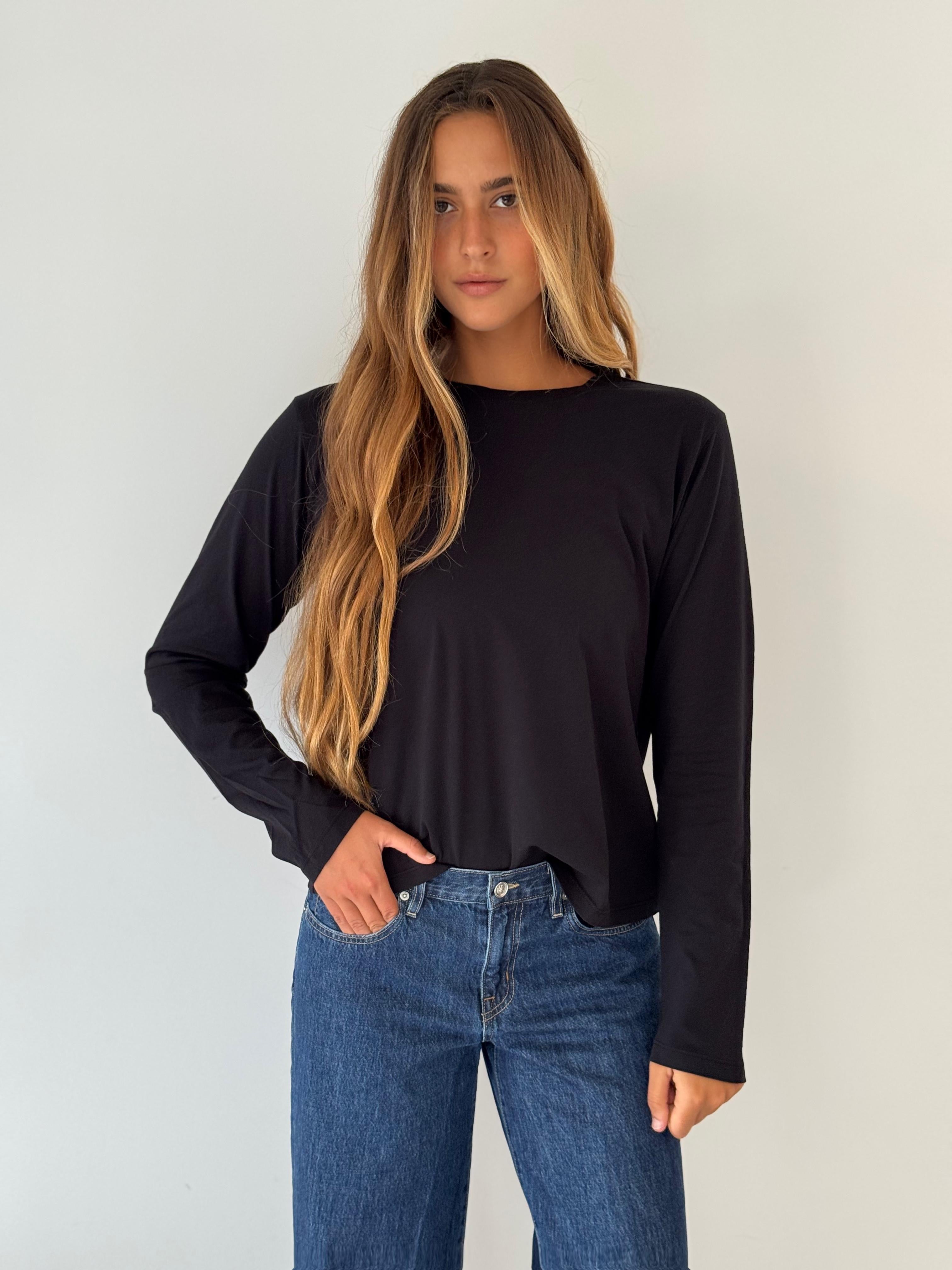 Vicente long sleeve tee BLACK