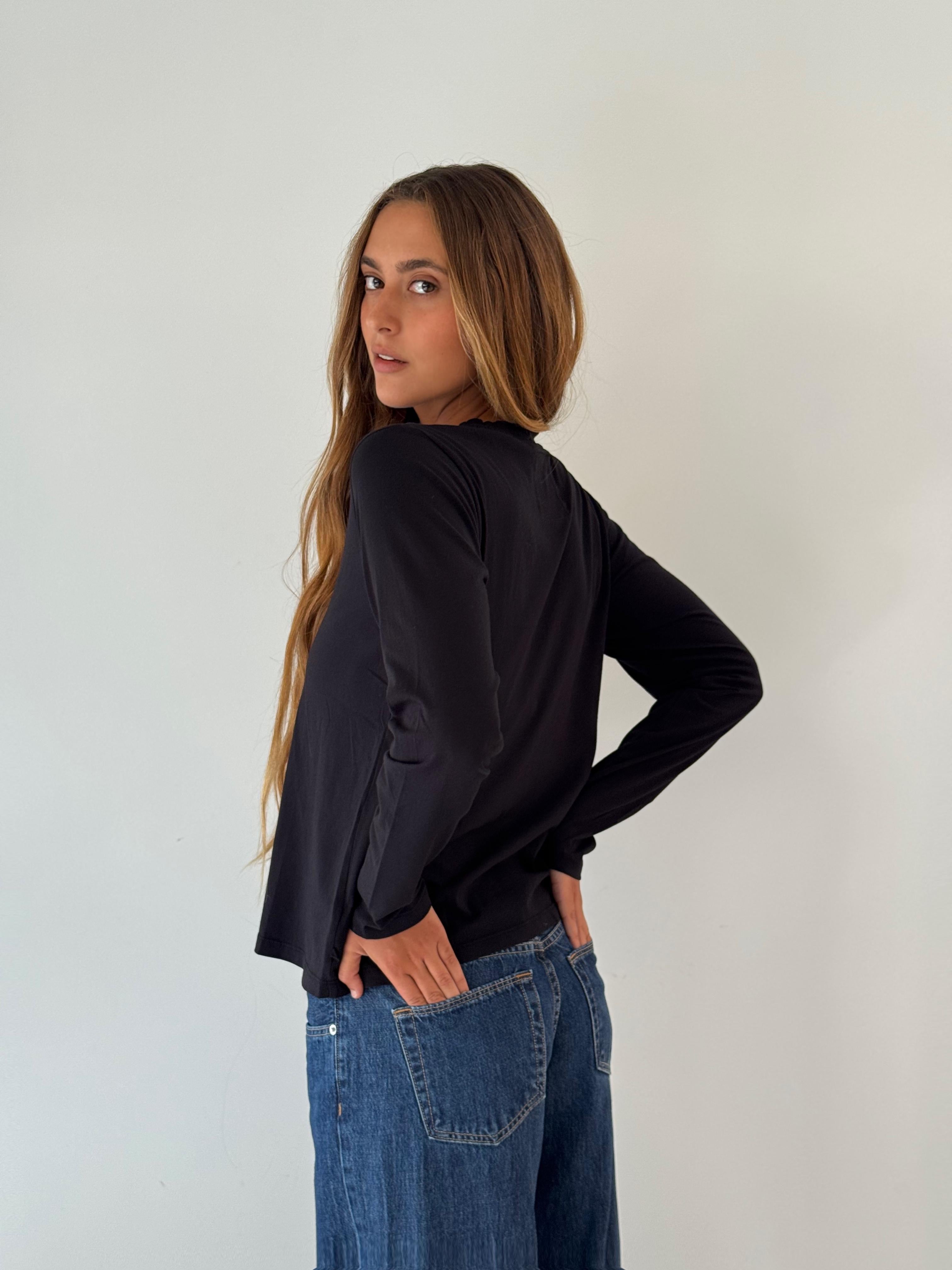 Vicente long sleeve tee BLACK