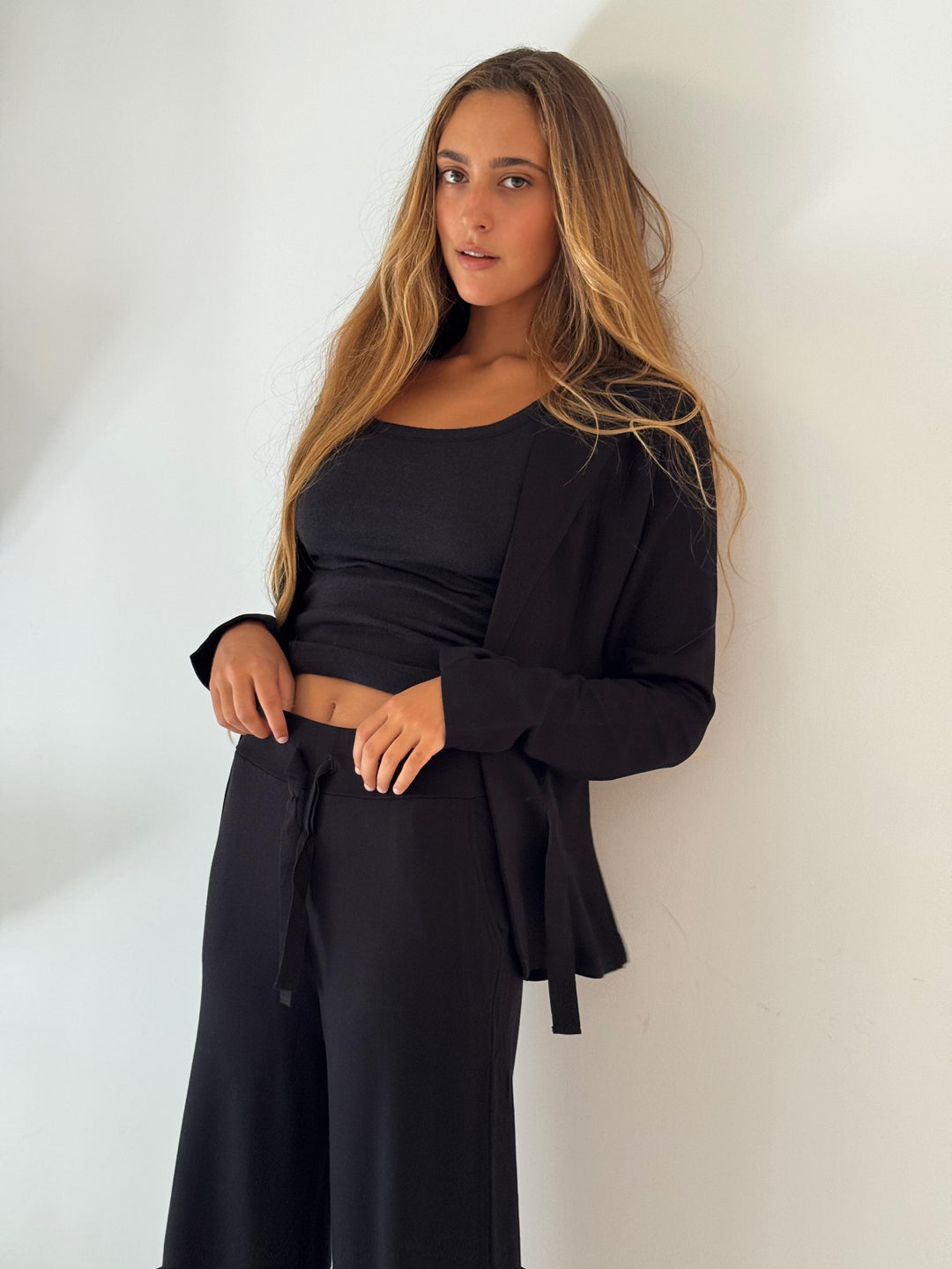 Belted blazer BLACK