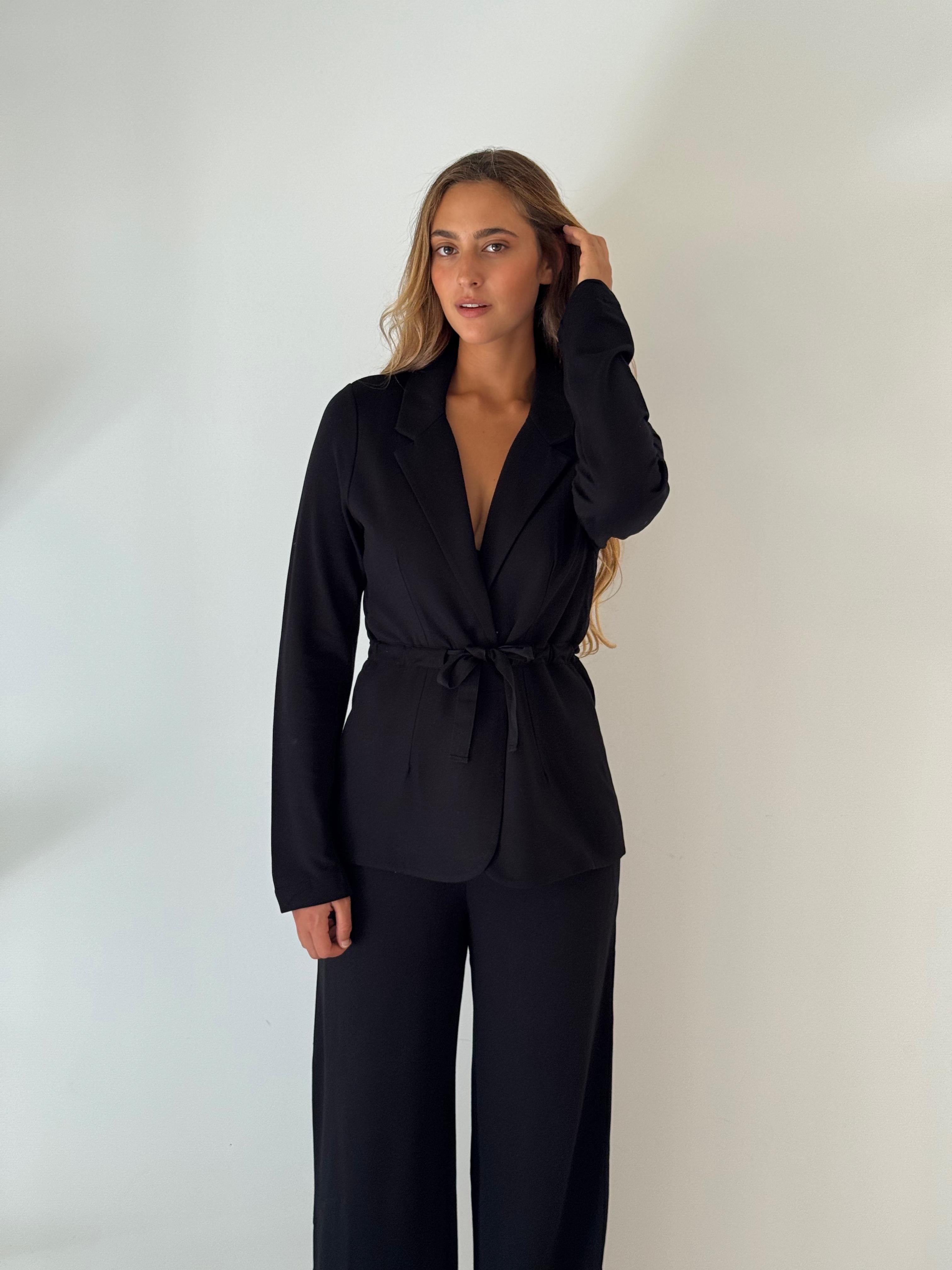 Belted blazer BLACK