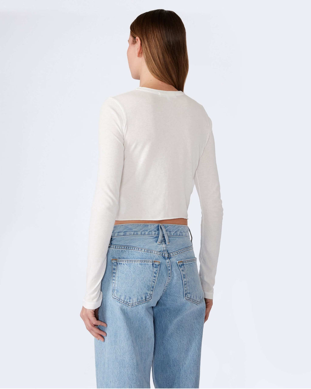 Baby LS crop tee NATURAL WHITE