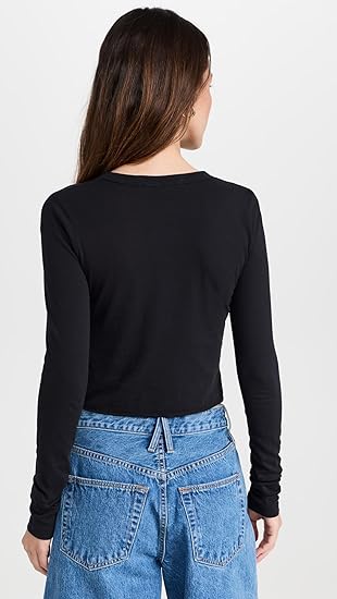 Baby LS crop tee RAVEN