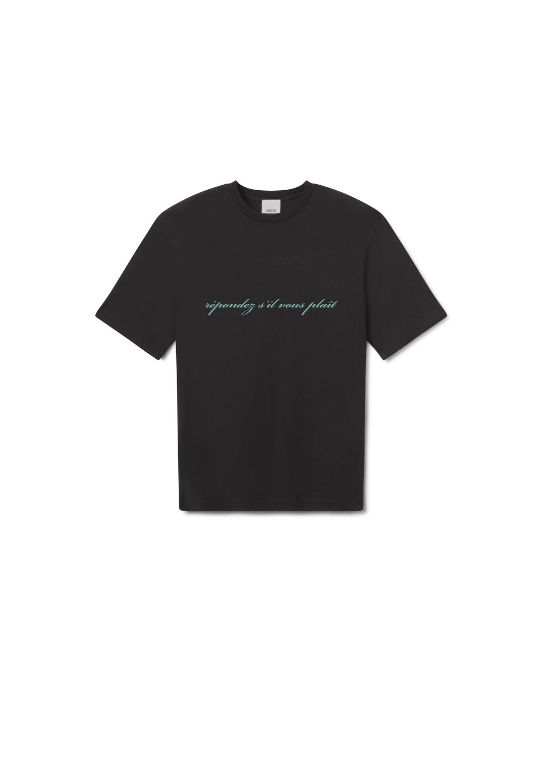 Short sleeve mock neck bolt DARK GREY